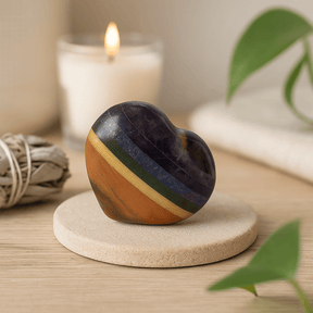 Chakra Gemstone Heart 45 - 60mm - SHAMTAM.COM