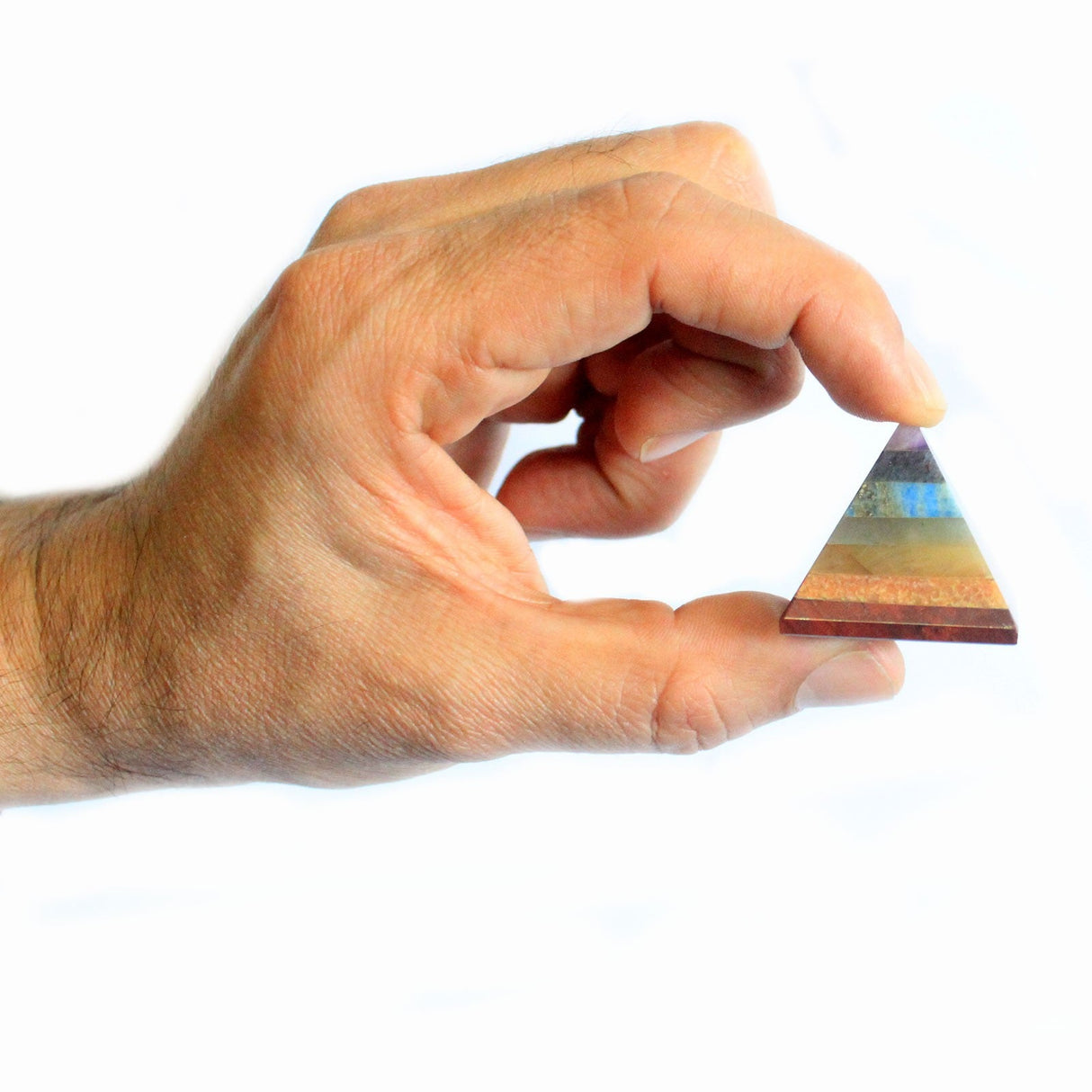 Chakra Crystal Pyramid Gemstone 30 - 35mm - SHAMTAM.COM