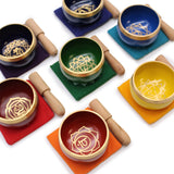 Chakra Singing Bowls Gift Pyramid Set - SHAMTAM.COM