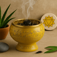 Charcoal Incense Burner Jar, Solar Plexus Chakra - SHAMTAM.COM