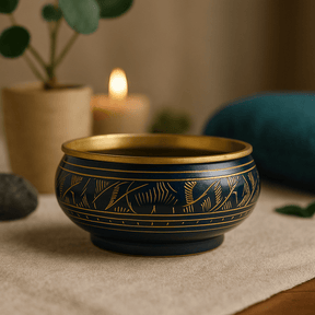 Charcoal Resin Incense Burner Jar, Throat Chakra Vishuddha - SHAMTAM.COM