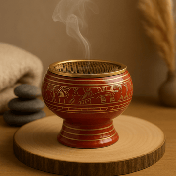 Charcoal Resin Incense Burner Sacral Chakra