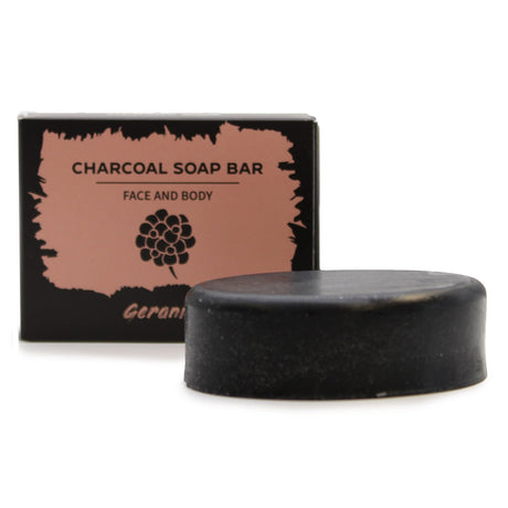 Charcoal Soap 85g - Geranium - SHAMTAM.COM