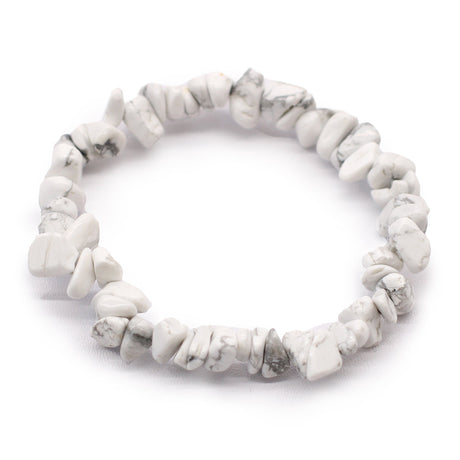 White Jasper Bracelet Chipstone Crystal Gemstone - SHAMTAM.COM