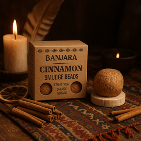 Banjara Cinnamon Smudge Beads - Ethno Tribal Incense for Aromatic Smudging Rituals - SHAMTAM.COM