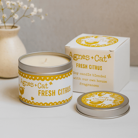 Citrus Soy Wax Scented Tin Candle 200ml - SHAMTAM.COM