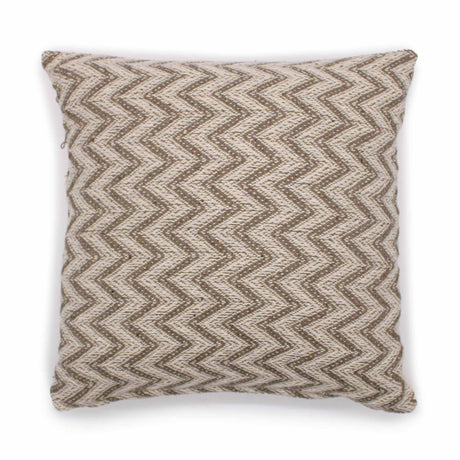 Boho Cushion Cover - Herringbone Wide Grey - 40x40cm - SHAMTAM.COM