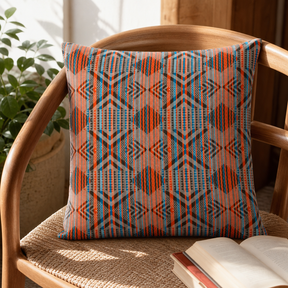Classic Cushion Cover - Urban Tribal - 60 × 60 cm - Jumbo Style — styled in a warm, naturally lit interior