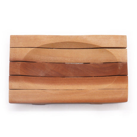 Classic Mahogany Soap Dish - Grid Drainer - SHAMTAM.COM