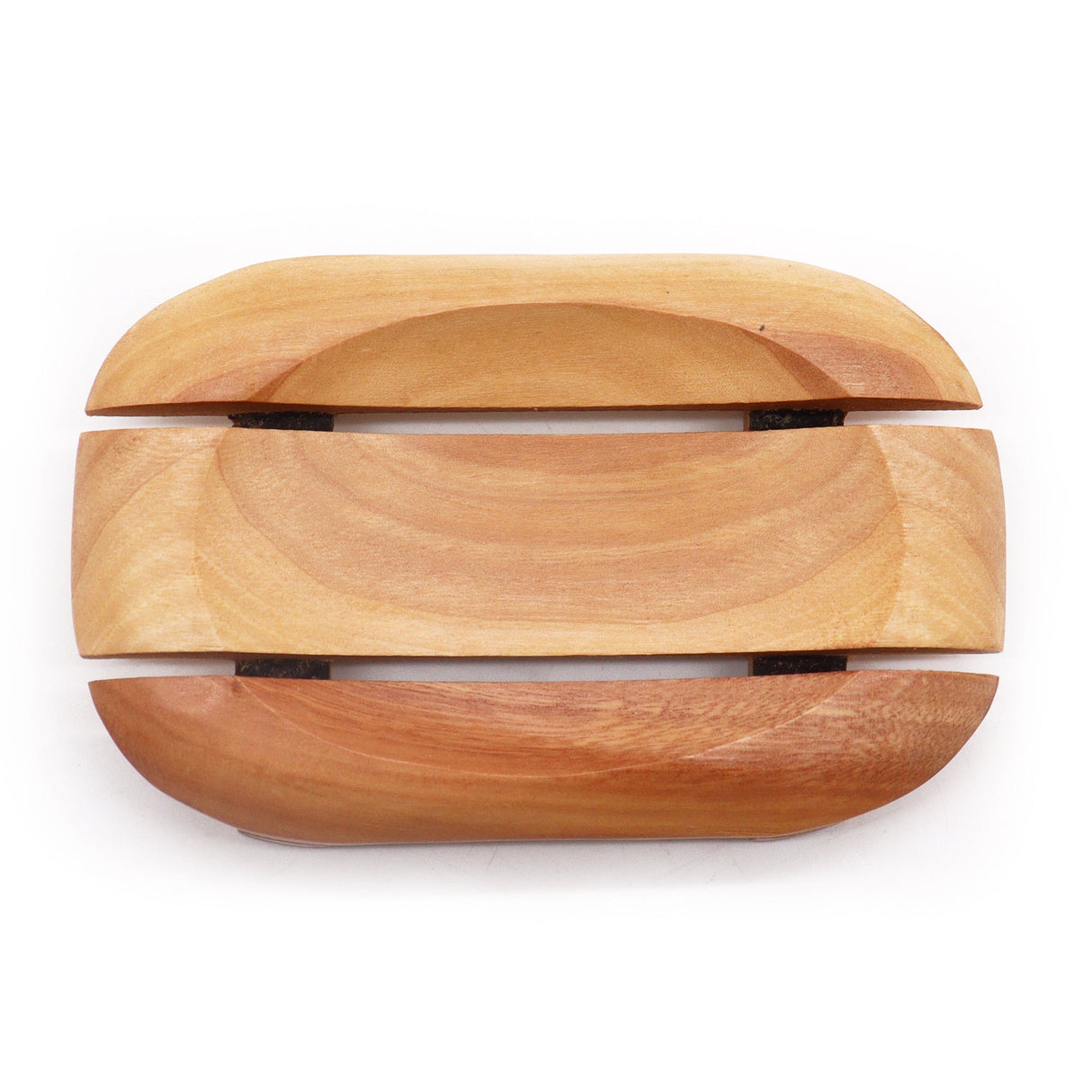 Classic Mahogany Soap Dish - Oval in Rectangle - SHAMTAM.COM