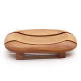 Classic Mahogany Soap Dish - Oval in Rectangle - SHAMTAM.COM