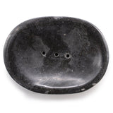 Classic Oval Black Marble Soap Dish - SHAMTAM.COM