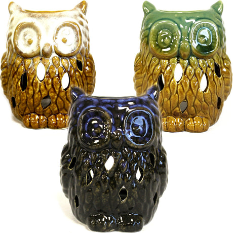 Rustic Oil Burner - Owl (assorted) - SHAMTAM.COM