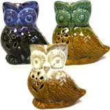 Rustic Oil Burner - Owl Side - on (assorted) - SHAMTAM.COM