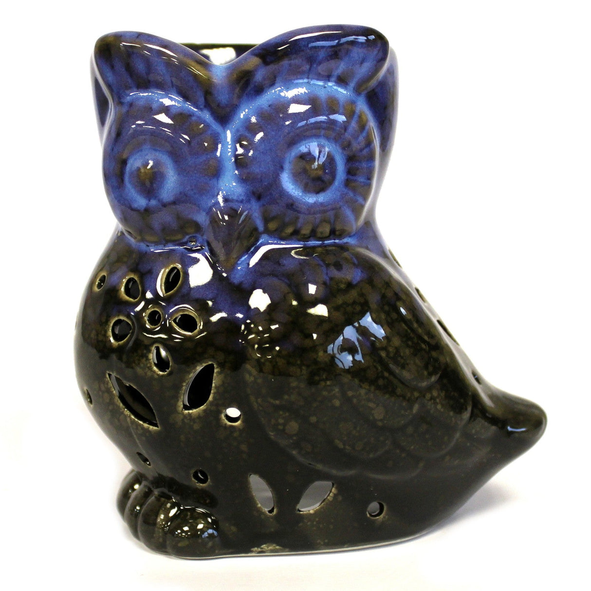 Rustic Oil Burner - Owl Side - on (assorted) - SHAMTAM.COM