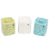 Oil Burner Square Floral (asst) - SHAMTAM.COM