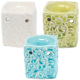 Oil Burner Square Floral (asst) - SHAMTAM.COM