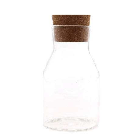 Cottage Cork Glass Jar - Clear - 15cm - SHAMTAM.COM