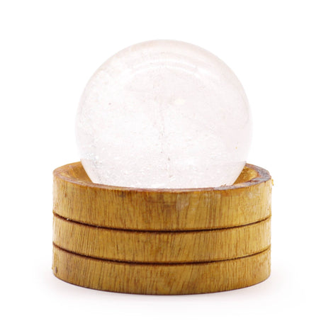 Gemstone Sphere 50mm - Clear Quartz with Stand - SHAMTAM.COM