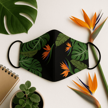 Cloth Face Mask - Adult Green Jungle - SHAMTAM.COM