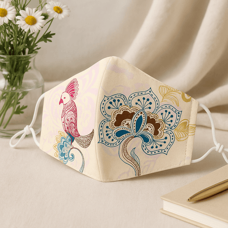 Cloth Face Mask Adult With Filter Mandala Parrot - SHAMTAM.COM