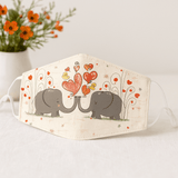 Cloth Face Mask With Filter, Elephant Print Adult - SHAMTAM.COM