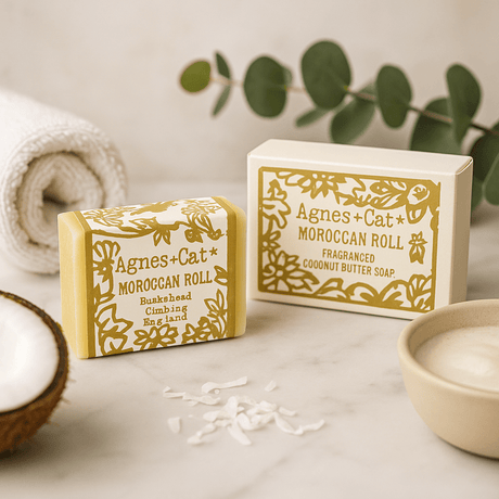 Coconut Butter Soap Handmade Moroccan Roll 140g - SHAMTAM.COM