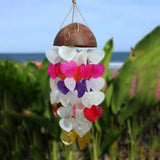 Wind Сhimes Coconut & Capiz - Big Hearts - 40cm - SHAMTAM.COM