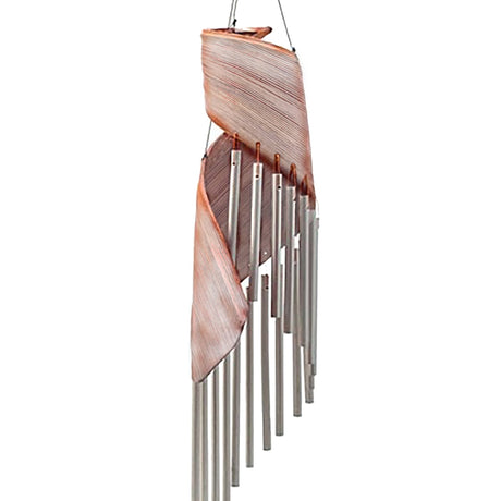 Coconut Leaf Wind Chimes - Whitewash - SHAMTAM.COM