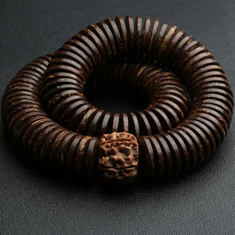 Coconut Shell & Rudraksha Beads Bracelet - SHAMTAM