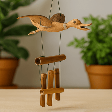 Coconut Wind Chime Duck