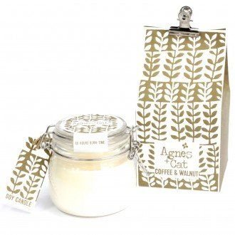 Coffee and Walnut Scented Soy Wax Jar Candle - SHAMTAM.COM