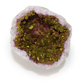 Calcite Geode - Unique Pink & Gold Natural Rock Treasures Crystal Gemstone Mineral - SHAMTAM.COM