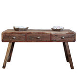 Console Table - Recycled Wood - 150x50x80cm - SHAMTAM.COM