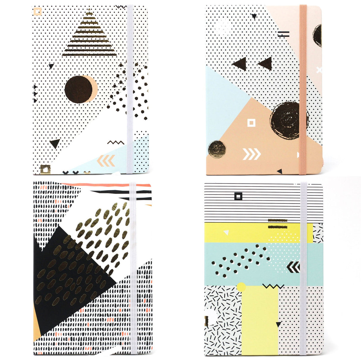 A5 Notebook - Assorted Designs - Golden Abstract - SHAMTAM.COM