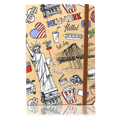 A5 Notebook - Assorted Designs - Travel - SHAMTAM.COM