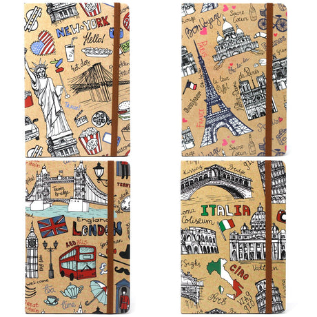 A5 Notebook - Assorted Designs - Travel - SHAMTAM.COM