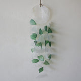 Wind Сhimes Copis & Glass Drop - Green & White Glass - SHAMTAM.COM