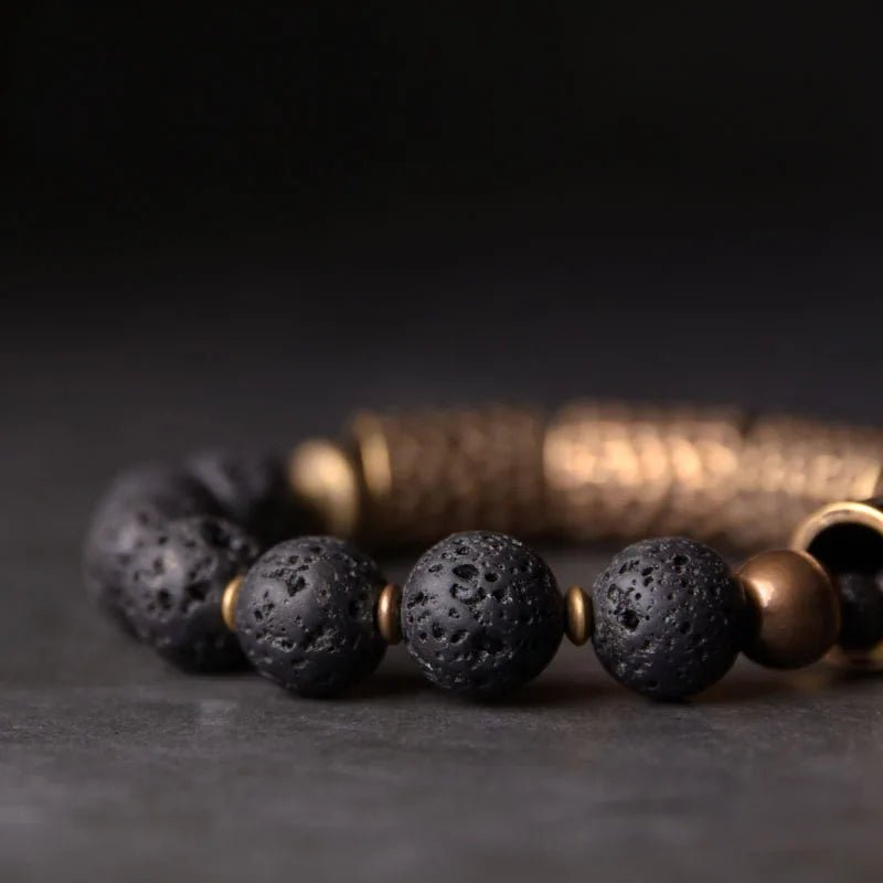 Copper & Lava Stone Bracelet - SHAMTAM
