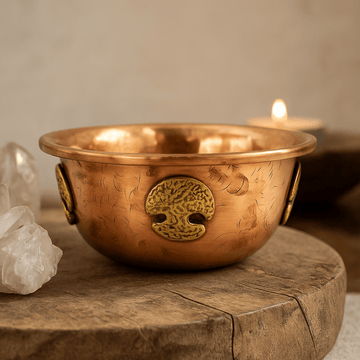 Copper Ritual Bowl Tree of Life 12x5cm
