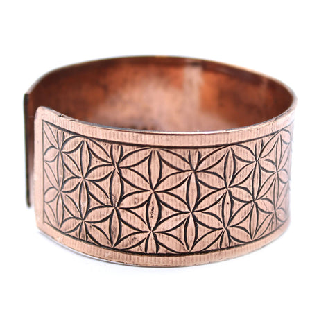 Copper Tibetan Bracelet - Flower of Life - SHAMTAM.COM