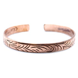 Copper Tibetan Bracelet - Slim Tribal Swirls - SHAMTAM.COM