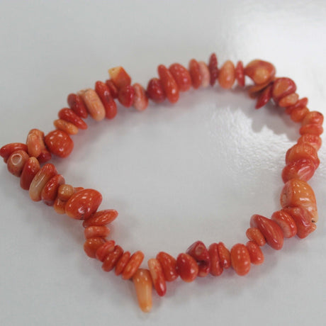 Coralite Chip Stone Beaded Stretch Bracelet - SHAMTAM.COM