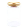 Cottage Bamboo Glass Jar - 15cm - SHAMTAM.COM