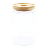 Cottage Bamboo Glass Jar - 15cm - SHAMTAM.COM