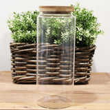 Cottage Bamboo Glass Jar - 25cm - SHAMTAM.COM