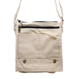 Cotton Canvas Messenger Bag - Natural and Soft Jute - SHAMTAM.COM