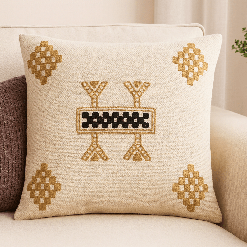 Cotton Cushion Cover, Berber Pattern 45x45 cm - SHAMTAM.COM