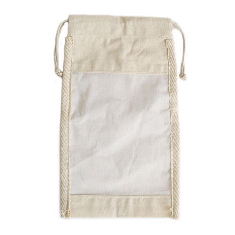 Cotton Drawstring Pouch With Window 26x15cm - SHAMTAM.COM