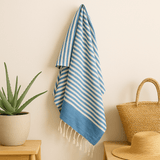 Cotton Pareo Throw Sky Blue 100x180 cm - SHAMTAM.COM